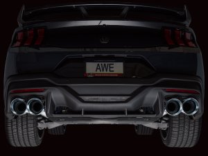 Ford Mustang Performance Exhaust - AWE Tuning - Track Edition Cat Back - Chrome Silver - 2024+ Ford Mustang Performance Exhaust - AWE Tuning - Track Edition Cat Back - Chrome Silver - 2024+
